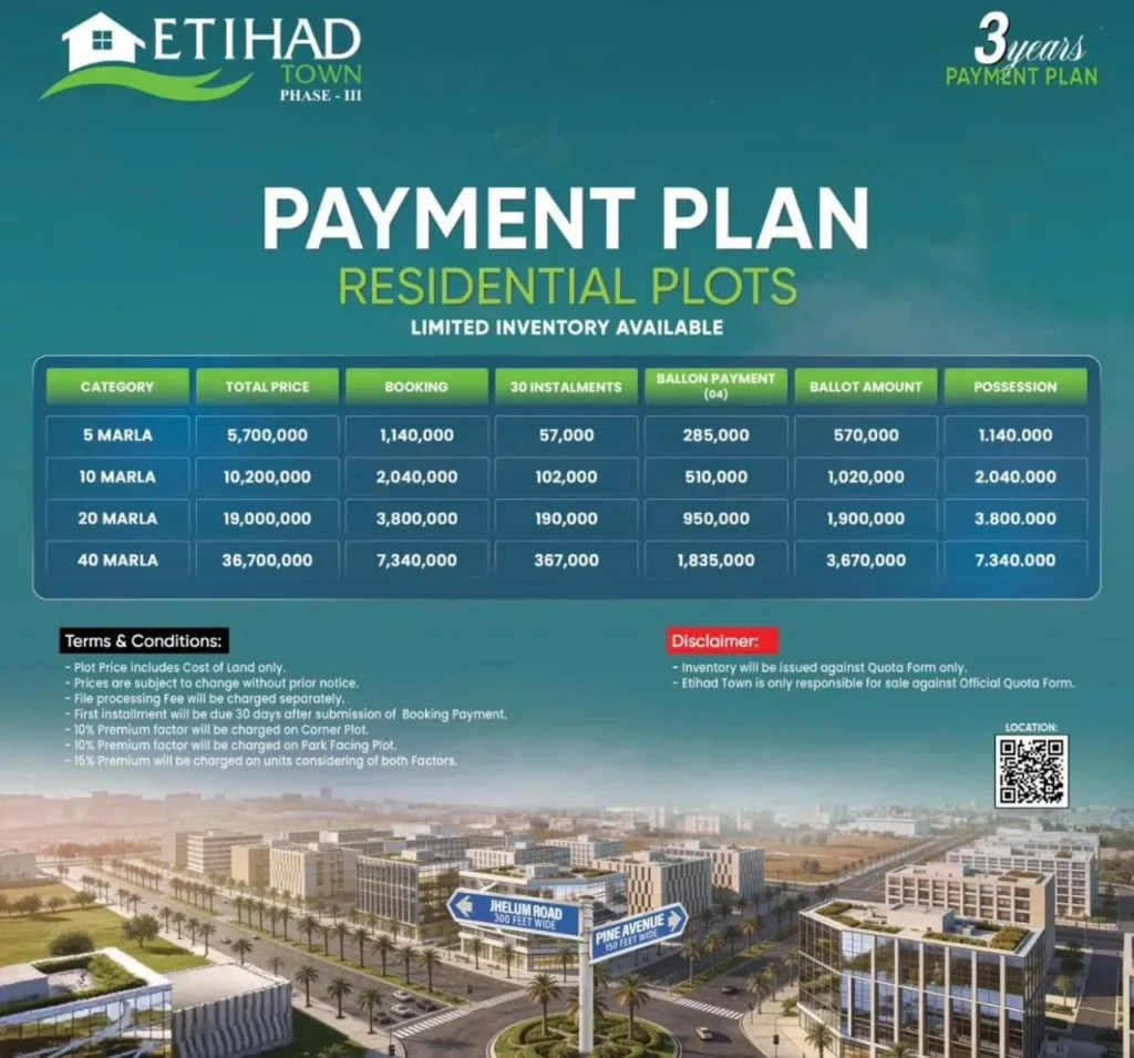 etihad town phase 3 residential payment plan new